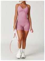 Load image into Gallery viewer, Breathable Contoured Halter Crop Sports Bra With Padding