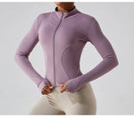 Load image into Gallery viewer, Zippered Studio Contoured Long Sleeve Sports Jacket