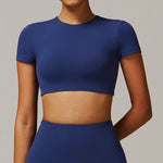 Load image into Gallery viewer, Contour Yoga Cropped Top Short Sleeve Performance Pro