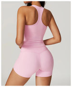 Load image into Gallery viewer, Two Piece Seamless Contour Yoga Leggings Set Nylon Knit