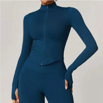 Load image into Gallery viewer, Zippered Performance Long-Sleeve Top Moisture-Wicking