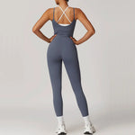 Load image into Gallery viewer, Color Blocking Seamless Yoga Jumpsuit Exquisite Fit
