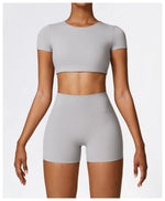 Load image into Gallery viewer, Seamless Sculpted Yoga Core Set Leggings Ribbed Contour