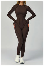 Load image into Gallery viewer, Seamless Contour Yoga Tracksuit Set Performance Wear