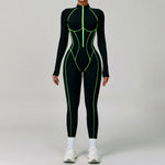 Load image into Gallery viewer, Premium Contour Seamless Breathable Jumpsuit With Front Zip