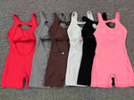 Load image into Gallery viewer, Backless One-Piece Yoga Tracksuit Breathable Nylon Knit