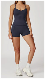 Load image into Gallery viewer, Cross Strap Light Weight Breathable Contour Sport Bra