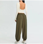 Load image into Gallery viewer, Soft Backless Sculpted Athleisure Crop Top With Sleeves