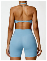 Load image into Gallery viewer, Breathable Contoured Nylon Halter Bralette With Twist