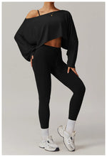 Load image into Gallery viewer, One Shoulder Bat Sleeve Yoga Hoodie Ultra Performance