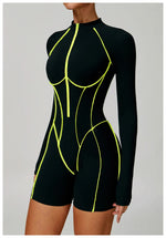 Load image into Gallery viewer, Contoured Zip Front Performance Tracksuit Yoga Set Premium