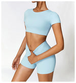 Load image into Gallery viewer, Seamless Sculpted Yoga Core Set Leggings Ribbed Contour