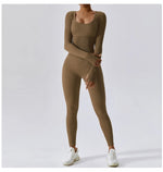 Load image into Gallery viewer, Seamless Contouring Yoga Bodysuit With Long Sleeves