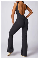 Load image into Gallery viewer, Sculpted Yoga Jumpsuit Ultra Breathable Nylon Knit Fabric