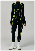 Load image into Gallery viewer, Premium Contour Seamless Breathable Jumpsuit With Front Zip