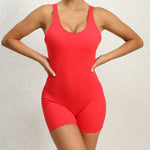 Load image into Gallery viewer, Backless One-Piece Yoga Tracksuit Breathable Nylon Knit