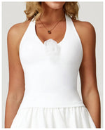 Load image into Gallery viewer, Seamless Contour Halter Bra Open Back Premium Breathable