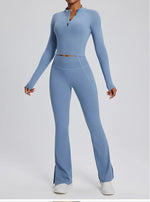 Load image into Gallery viewer, Contour Stretch Athleisure Bell Bottoms Set Nylon Spandex