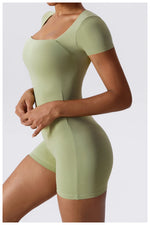 Load image into Gallery viewer, Soft Premium Contoured All In One Yoga Bodysuit Sleeves