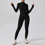 Load image into Gallery viewer, Zippered Contour Yoga Jumpsuit With Performance Gear