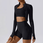 Load image into Gallery viewer, Luxurious Contoured Yoga Jacket With Nylon Zip Front