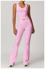 Load image into Gallery viewer, Breathable Two Piece Performance Yoga Set Contour Leggings