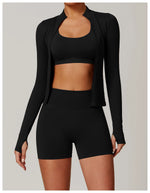 Load image into Gallery viewer, Seamless Long Sleeve Performance Jacket Zip Front Nylon