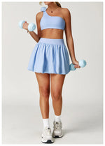 Load image into Gallery viewer, One Shoulder Seamless Contour Sports Bra Performance