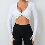 Load image into Gallery viewer, Seamless Ultra Soft Long Sleeve Yoga Crop Removable Pads