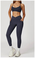 Load image into Gallery viewer, Two Piece Contoured Seamless Performance Athletic Set Nylon