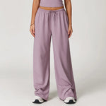 Load image into Gallery viewer, Breathable Contour Drawstring Wide Leg Athletic Pants