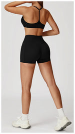 Load image into Gallery viewer, Two Piece Contoured Seamless Performance Athletic Set Nylon