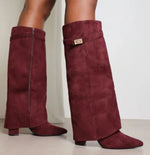 Load image into Gallery viewer, Annette | Women’s Leather Thigh-High Boots with Buckle