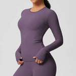 Load image into Gallery viewer, Luxurious Breathable Contoured Long Sleeve Yoga Top Nylon