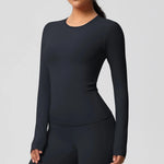 Load image into Gallery viewer, Luxurious Breathable Contoured Long Sleeve Yoga Top Nylon