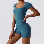 Load image into Gallery viewer, Soft Premium Contoured All In One Yoga Bodysuit Sleeves