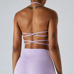 Load image into Gallery viewer, Cross Back Strappy Seamless Bralette Soft Nylon Spandex