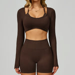 Load image into Gallery viewer, Seamless Ribbed Yoga Top With Breathable Comfort Wear