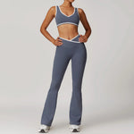 Load image into Gallery viewer, Breathable Two Piece Performance Yoga Set Contour Leggings