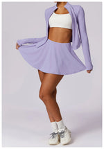 Load image into Gallery viewer, Seamless Performance Tennis Skort with Breathable Knit