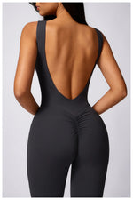 Load image into Gallery viewer, Sculpted Yoga Jumpsuit Ultra Breathable Nylon Knit Fabric