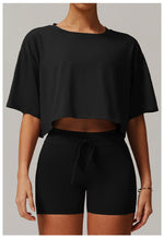 Load image into Gallery viewer, Moisture Wicking Luxe Contour Yoga Top Short Sleeve