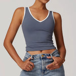 Load image into Gallery viewer, Seamless Contour Backless Sport Bra Top Nylon Spandex