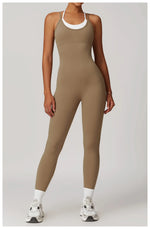 Load image into Gallery viewer, Color Blocking Seamless Yoga Jumpsuit Exquisite Fit