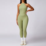 Load image into Gallery viewer, Backless Contour Jumpsuit Set with Seamless Performance