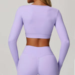 Load image into Gallery viewer, Sculpted Performance Long Sleeve Yoga Top Breathable