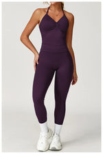 Load image into Gallery viewer, Two Piece Yoga Set Seamless Contour Performance Wear