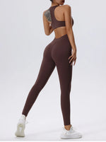 Load image into Gallery viewer, Zippered Contoured One-Piece Yoga Set Performance Wear