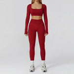 Load image into Gallery viewer, Seamless Premium Athleisure 2 Piece Leggings Set Nylon