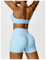 Load image into Gallery viewer, Seamless Two Piece Yoga Set Contour Silhouette Leggings